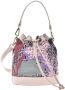 Baldinini Shoulder bag in multicolor and beige fabric and leather Meerkleurig Dames - Thumbnail 1