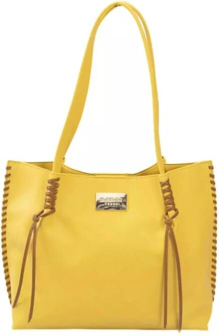 Baldinini Gele Polyurethaan Handtas met Magneetsluiting Yellow Dames