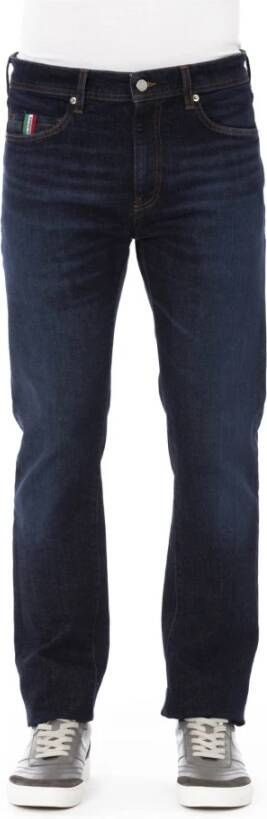 Baldinini Slim-Fit Heren Jeans met Tricolor Inzetstuk Blauw Heren