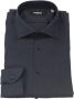 Baldinini Mannen Slim Fit Overhemd met Italiaanse Kraag Blauw Heren - Thumbnail 1