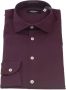 Baldinini Slim Fit Overhemd met Italiaanse Kraag Rood Heren - Thumbnail 1