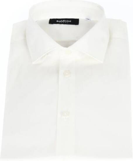 Baldinini Slim Fit Overhemd met Knopen Wit Heren