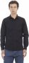 Baldinini Zwart Linnen Overhemd Upgrade je Casual Garderobe met dit Slim Fit Overhemd Black Heren - Thumbnail 1