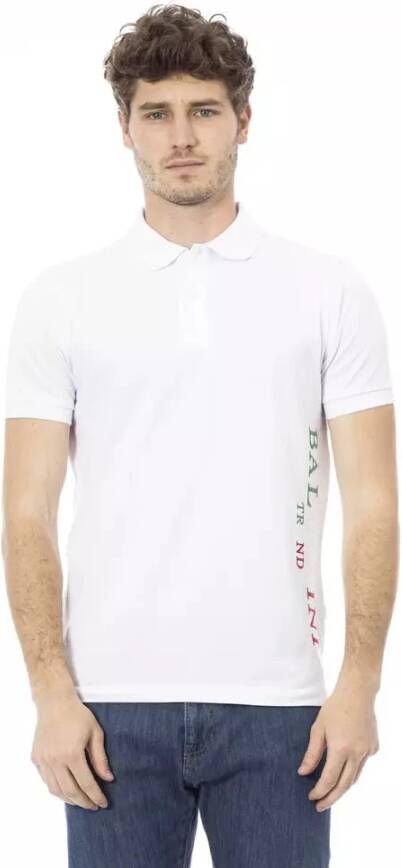 Baldinini Stijlvol Geborduurd Poloshirt voor Heren White Heren