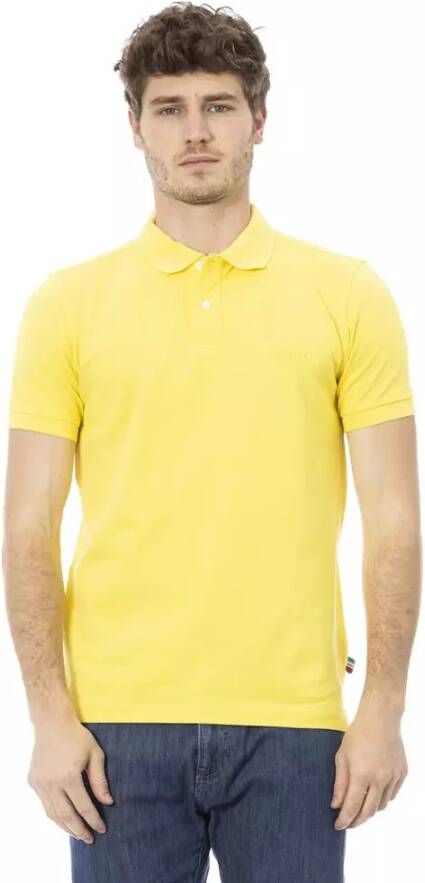 Baldinini Trendy Polo Shirt met Voor Borduurwerk Yellow Heren