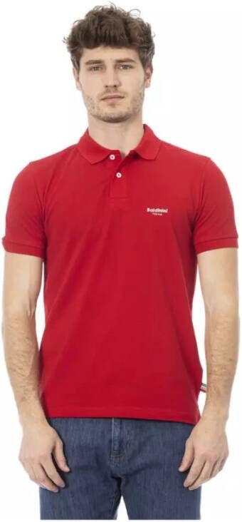 Baldinini Rood poloshirt met borduursel aan de voorkant Red Heren