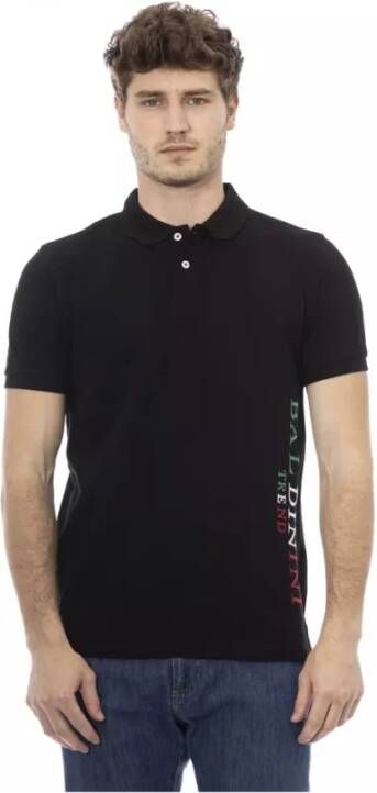 Baldinini Stijlvol Geborduurd Polo Shirt voor Heren Black Heren