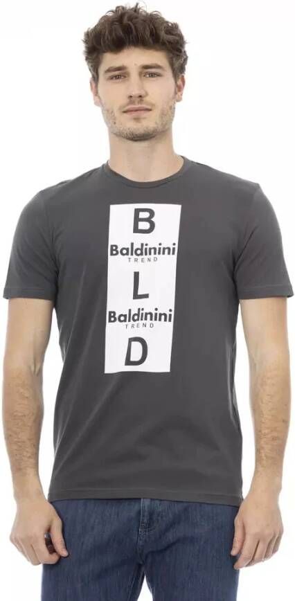 Baldinini Stijlvol Gr? Bomuld T-Shirt voor Heren Grijs Heren