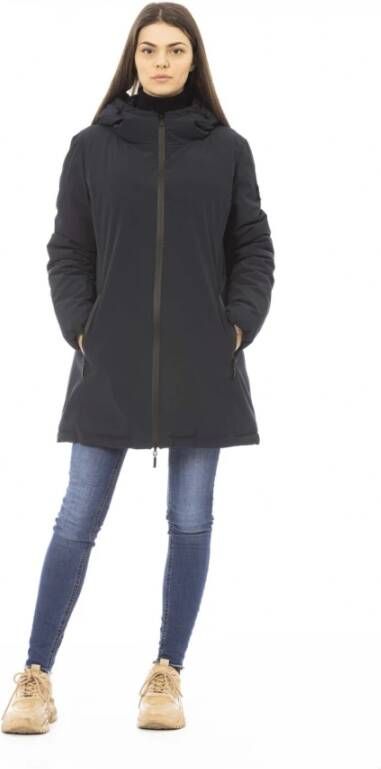 Baldinini Stijlvolle Blauwe Polyester Jas Blauw Dames