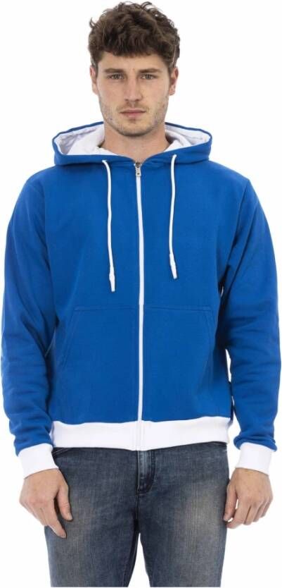 Baldinini Stijlvolle Zip-Through Hoodie voor Heren Blauw Heren