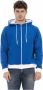 Baldinini Stijlvolle Zip-Through Hoodie voor Heren Blauw Heren - Thumbnail 1