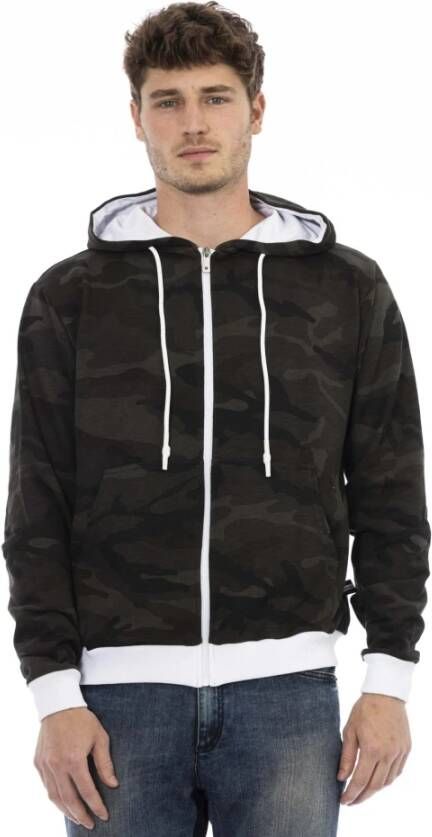Baldinini Stijlvolle Zip-Through Hoodie voor Heren Groen Heren