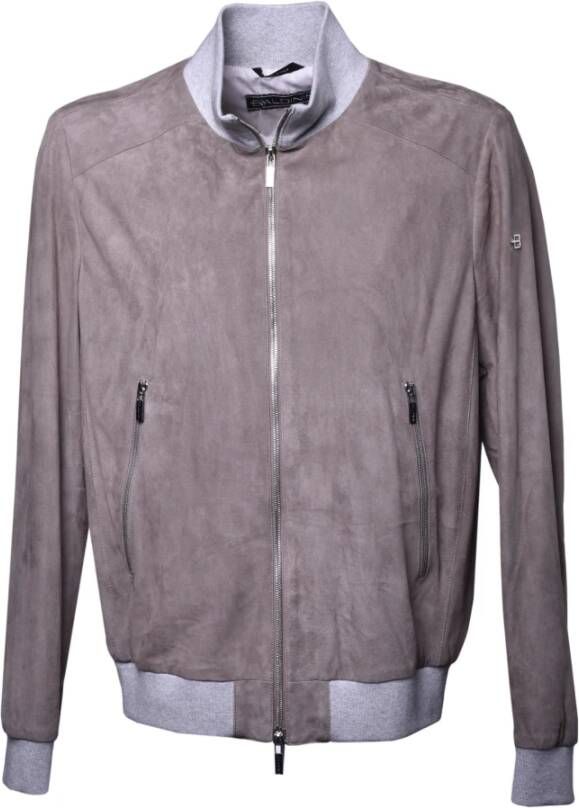 Baldinini Taupe suede jacket Beige Heren