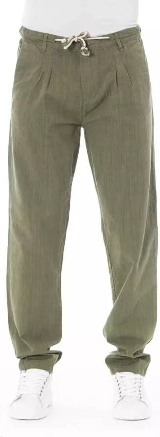 Baldinini Trend Army Katoenen Jeans Broek Green Heren