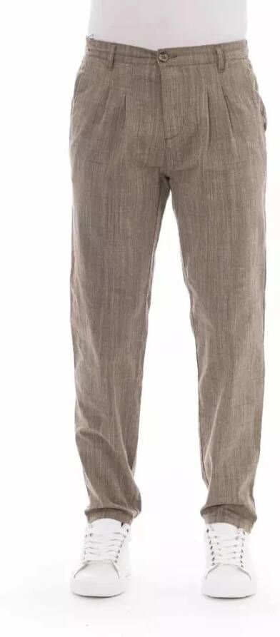 Baldinini Chino Broek met Knoop- en Ritssluiting Beige Heren