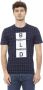 Baldinini Blauw Katoenen T-shirt met Print op de Voorkant Blue Heren - Thumbnail 1