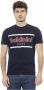 Baldinini Trend Blauw Katoenen T-Shirt met Voorkant Print Blue Heren - Thumbnail 1