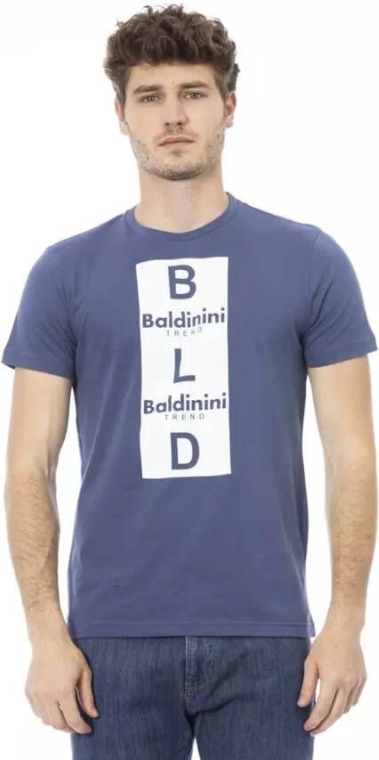 Baldinini Trend Blauw Katoenen T-Shirt Blauw Heren