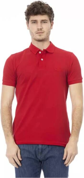 Baldinini Rode Polo Shirt met Geborduurd Ontwerp voor Mannen Red Heren