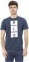 Baldinini Trend Blauw Katoenen T-Shirt Korte Mouwen met Voorkant Print Blue Heren - Thumbnail 1