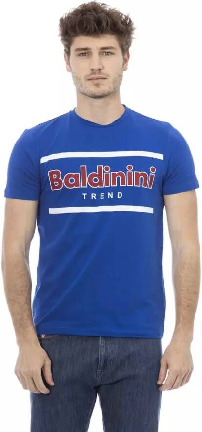 Baldinini Groen Katoenen T-Shirt met Opvallende Print Green Heren