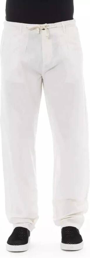 Baldinini Chino Broek Voorste Knoopsluiting White Heren