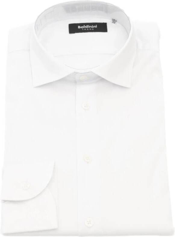 Baldinini Upgrade je formele garderobe met deze Slim Fit Overhemd White Heren