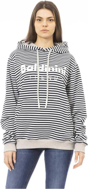 Baldinini Hoodie met Lange Mouwen en Zak met Logo aan de Voorkant Black Dames