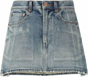 Balenciaga 6 Pocket Mini Skirt Blauw Dames