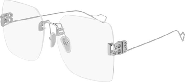 Balenciaga Zilveren Optisch Montuur Stijlvol en veelzijdig Gray Dames