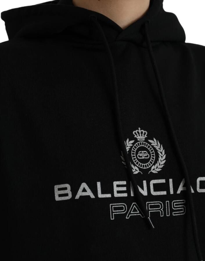 Balenciaga Zwarte Katoenen Logo Hoodie Black Dames - Foto 3