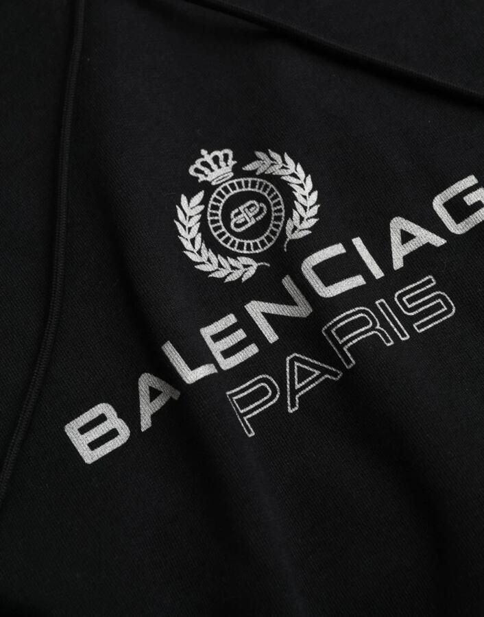 Balenciaga Zwarte Katoenen Logo Hoodie Black Dames - Foto 4