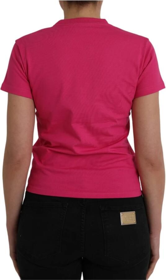 Balenciaga Katoenen T-shirt met Ronde Hals en Korte Mouwen Pink Dames - Foto 5