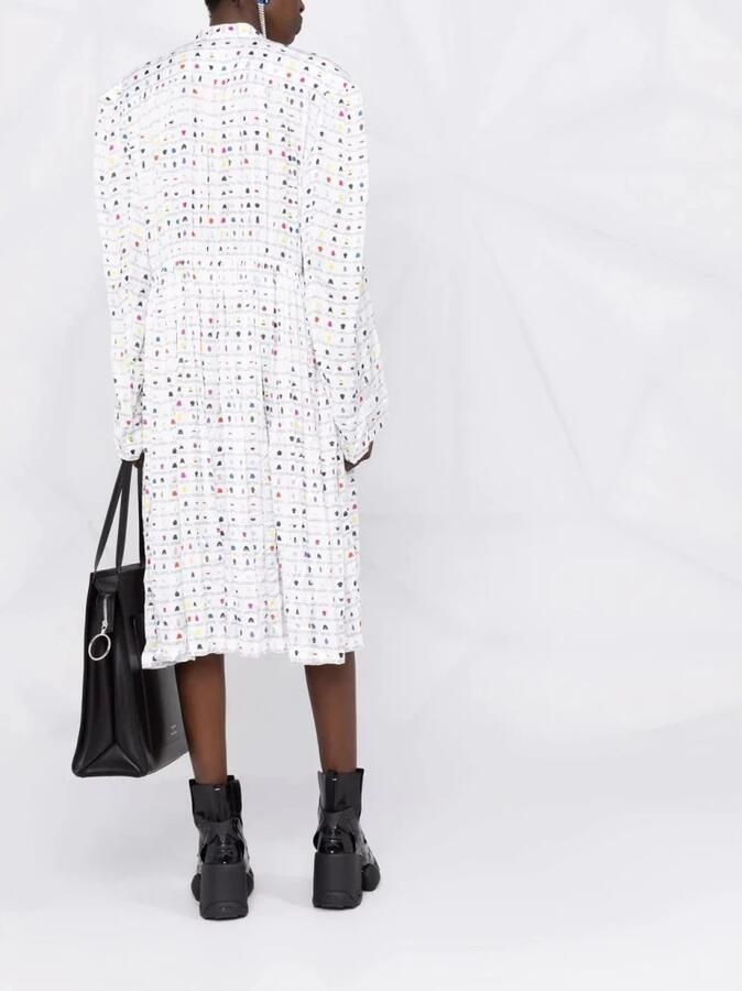 Balenciaga Oversized Jurk met Bloemenprint White Dames - Foto 4