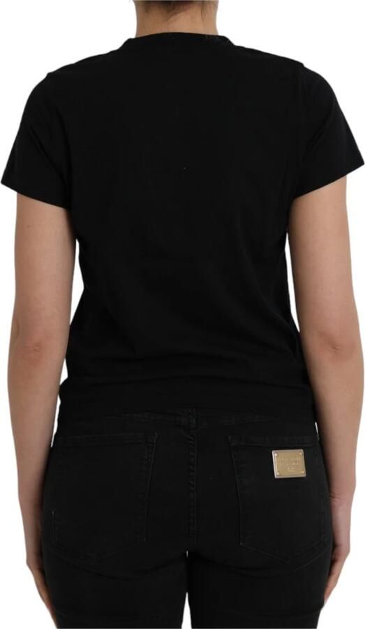 Balenciaga Zwart Logo Print Katoenen T-shirt Black Dames - Foto 4