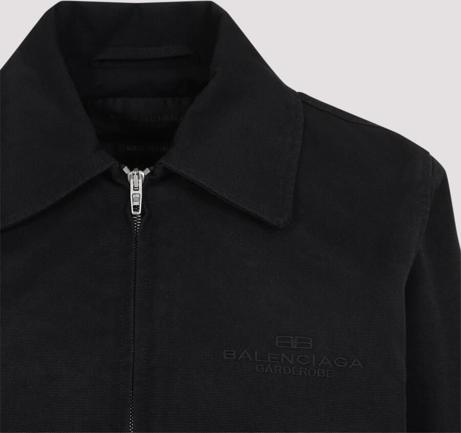 Balenciaga Zwarte Klassieke Katoenen Jas Black Dames - Foto 2