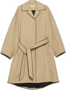 Balenciaga Belted Trench Coat Beige Dames