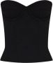 Balenciaga Geribbelde Strapless Bustier Top Black Dames - Thumbnail 1