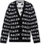 Balenciaga Zwart Logo Cardigan Sweater Black Dames - Thumbnail 1