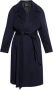 Balenciaga Navy Cashmere Coat Blue Heren - Thumbnail 1