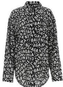 Balenciaga Casual Shirts Zwart Dames