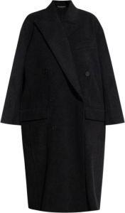 Balenciaga Coats Zwart Dames