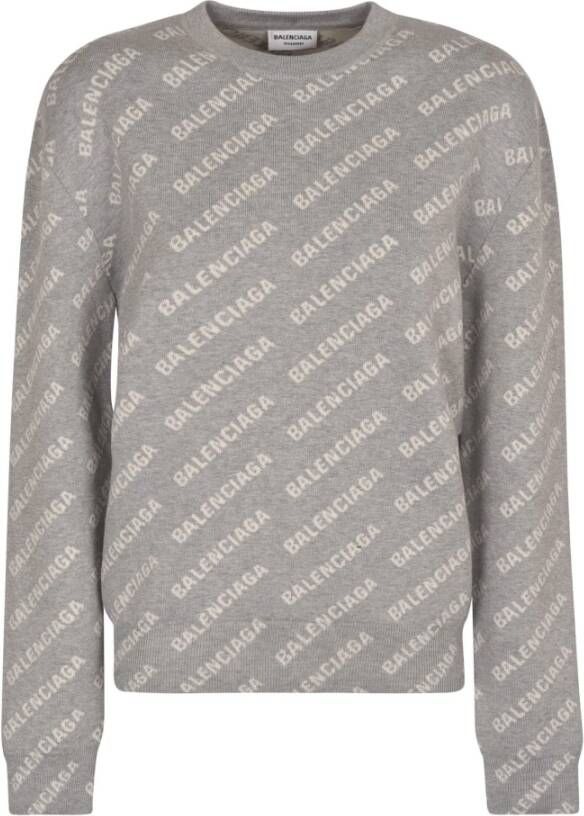 Balenciaga Comfortabele Blend Sweatshirt voor Vrouwen Grijs Dames