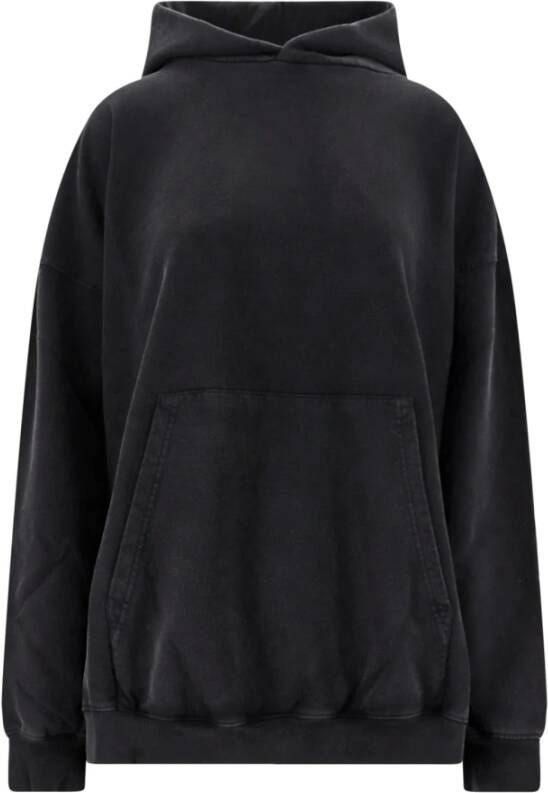 Balenciaga Comfortabele katoenen hoodie met strass steentjes Zwart Dames
