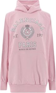 Balenciaga Comfortabele Katoenen Sweatshirt met Frontprint Roze Dames