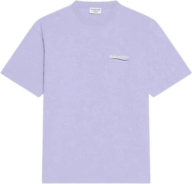 Balenciaga Comfortabele Lilac Grote Maat T-Shirt voor Vrouwen Paars Dames