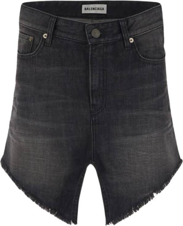 Balenciaga Denim Rok Stijlvol en Trendy Zwart Dames