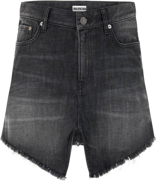 Balenciaga Denim Rok Verhoog je Denim Stijl Grijs Dames