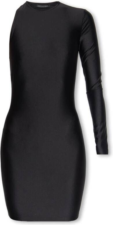 Balenciaga Eén-schouder jurk Zwart Dames