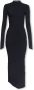 Balenciaga Zwarte Geribbelde Gebreide Jurk Black Dames - Thumbnail 1
